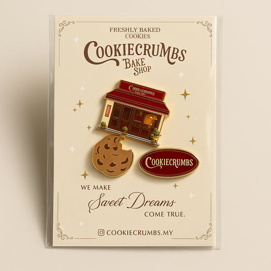 Cookiecrumbs 3-Piece Enamel Pins Set