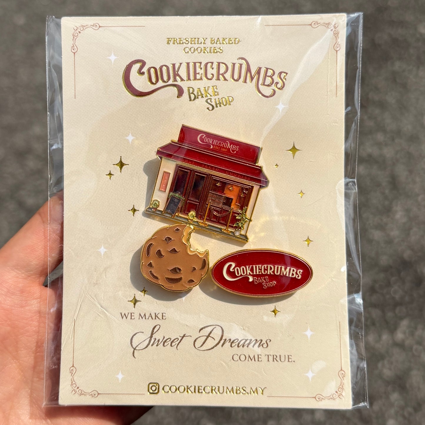Cookiecrumbs 3-Piece Enamel Pins Set